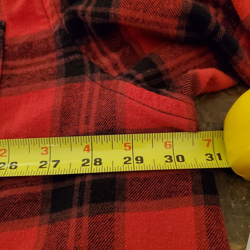 Terra & Sky sz 4X buffalo red plaid flannel shirt cabin cozy drop shoulder - Picture 9 of 15